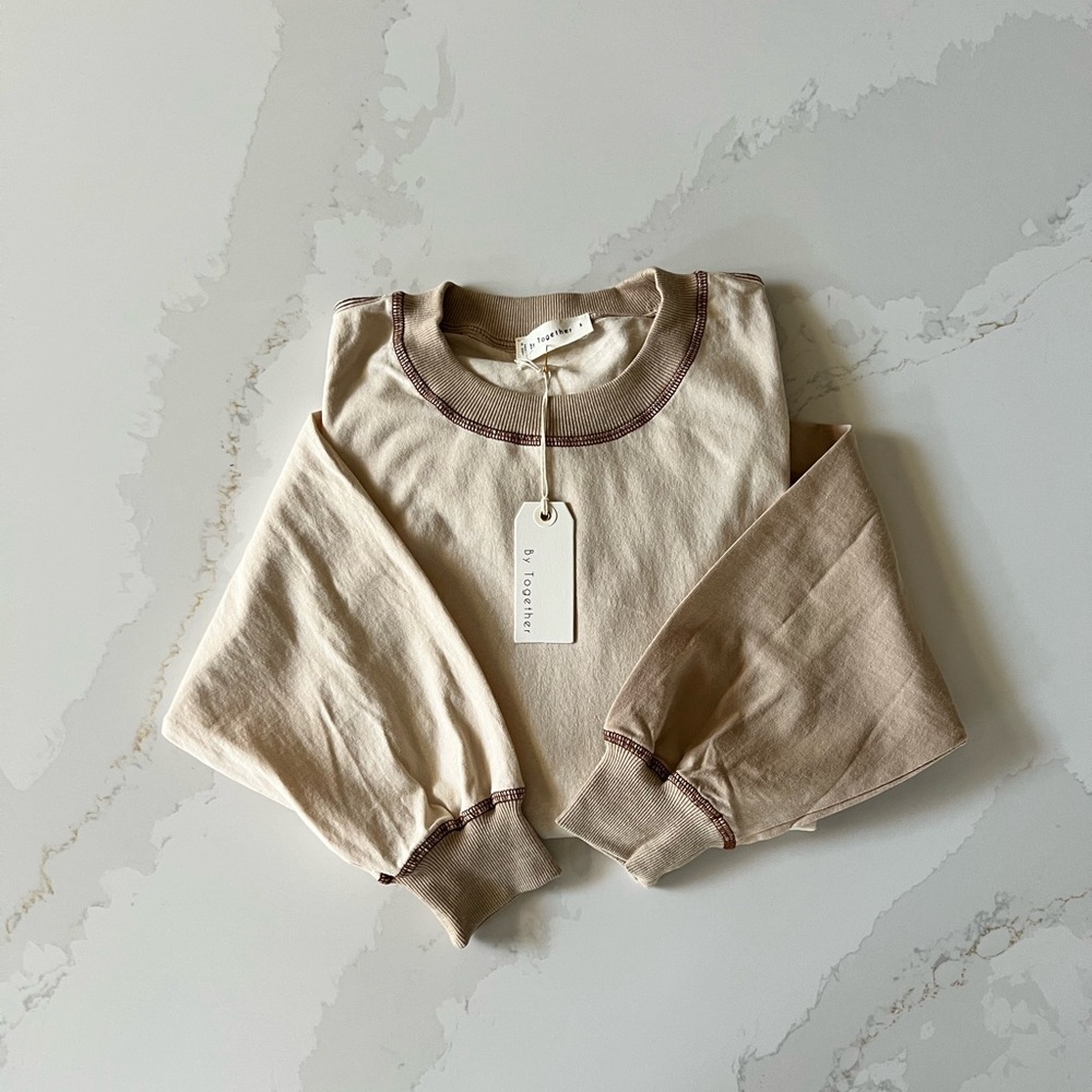 By Together Two Tone Lightweight Sweatshirt NWT